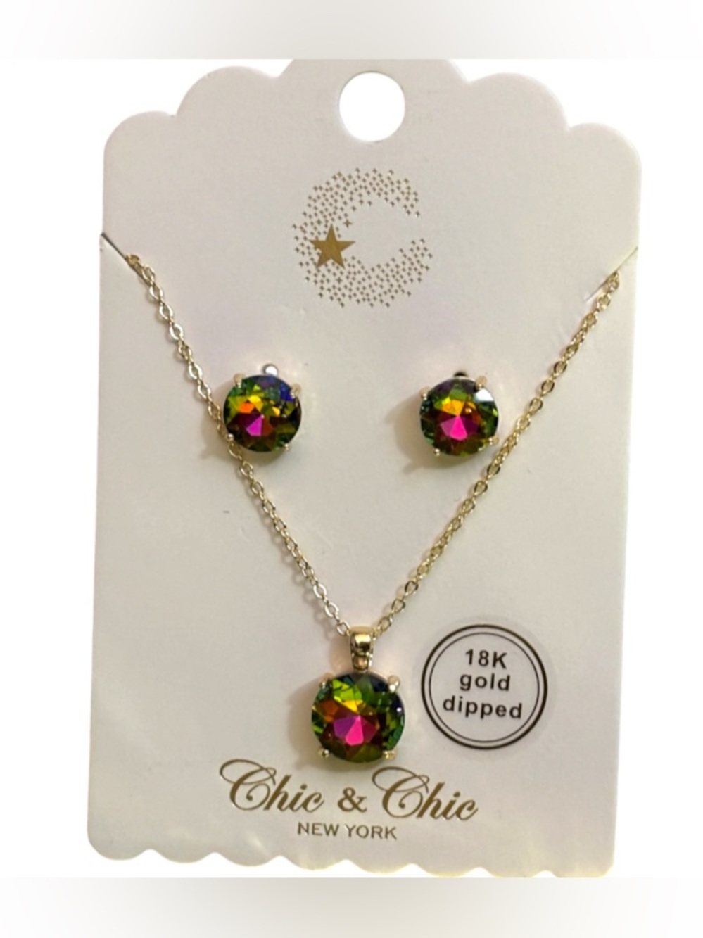 Volcano Glass Necklace & Earrings